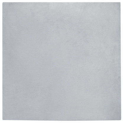 Anti-Slip Faux Rabbit Fur Rug OLITE Grey 200 x 200 cm Polyester