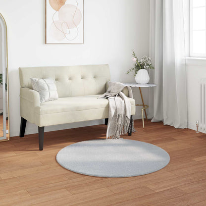 Anti-Slip Faux Rabbit Fur Rug OLITE Grey Ø 100 cm Polyester