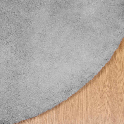 Anti-Slip Faux Rabbit Fur Rug OLITE Grey Ø 120 cm Polyester