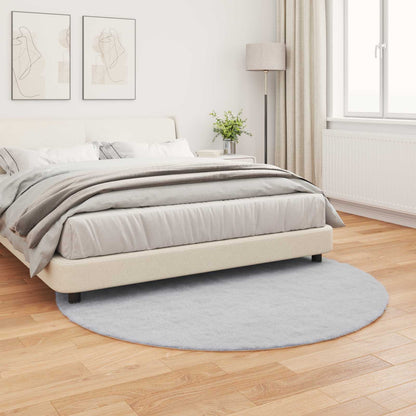 Anti-Slip Faux Rabbit Fur Rug OLITE Grey Ø 200 cm Polyester