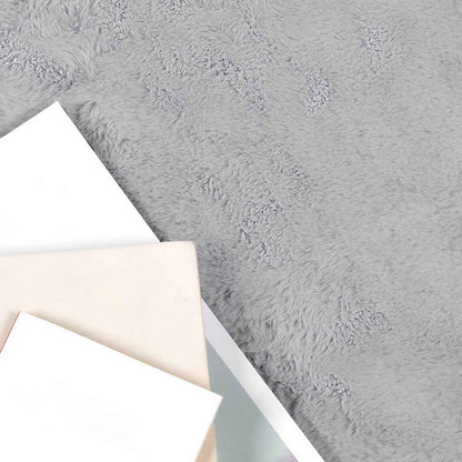Anti-Slip Faux Rabbit Fur Rug OLITE Grey Ø 200 cm Polyester