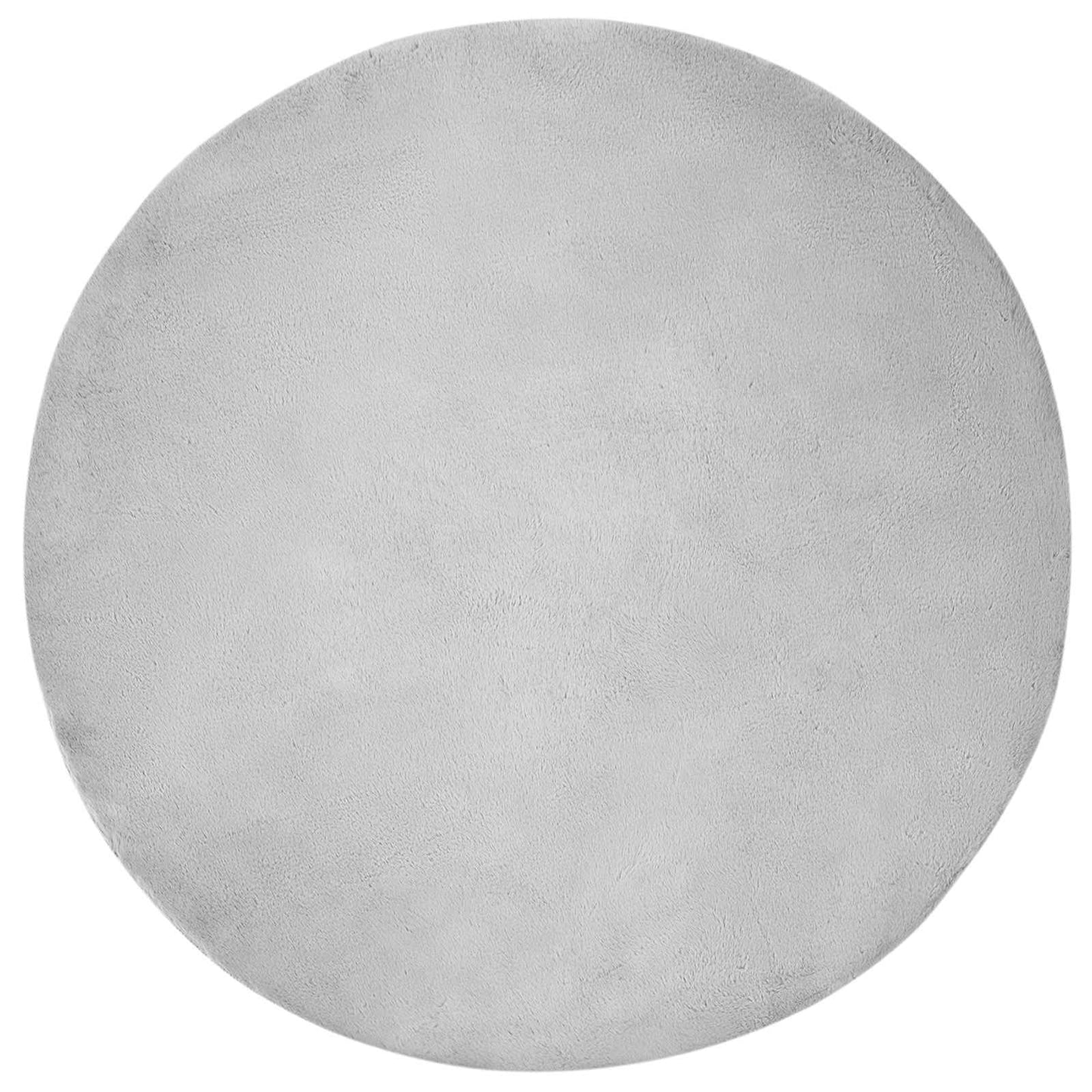 Anti-Slip Faux Rabbit Fur Rug OLITE Grey Ø 200 cm Polyester