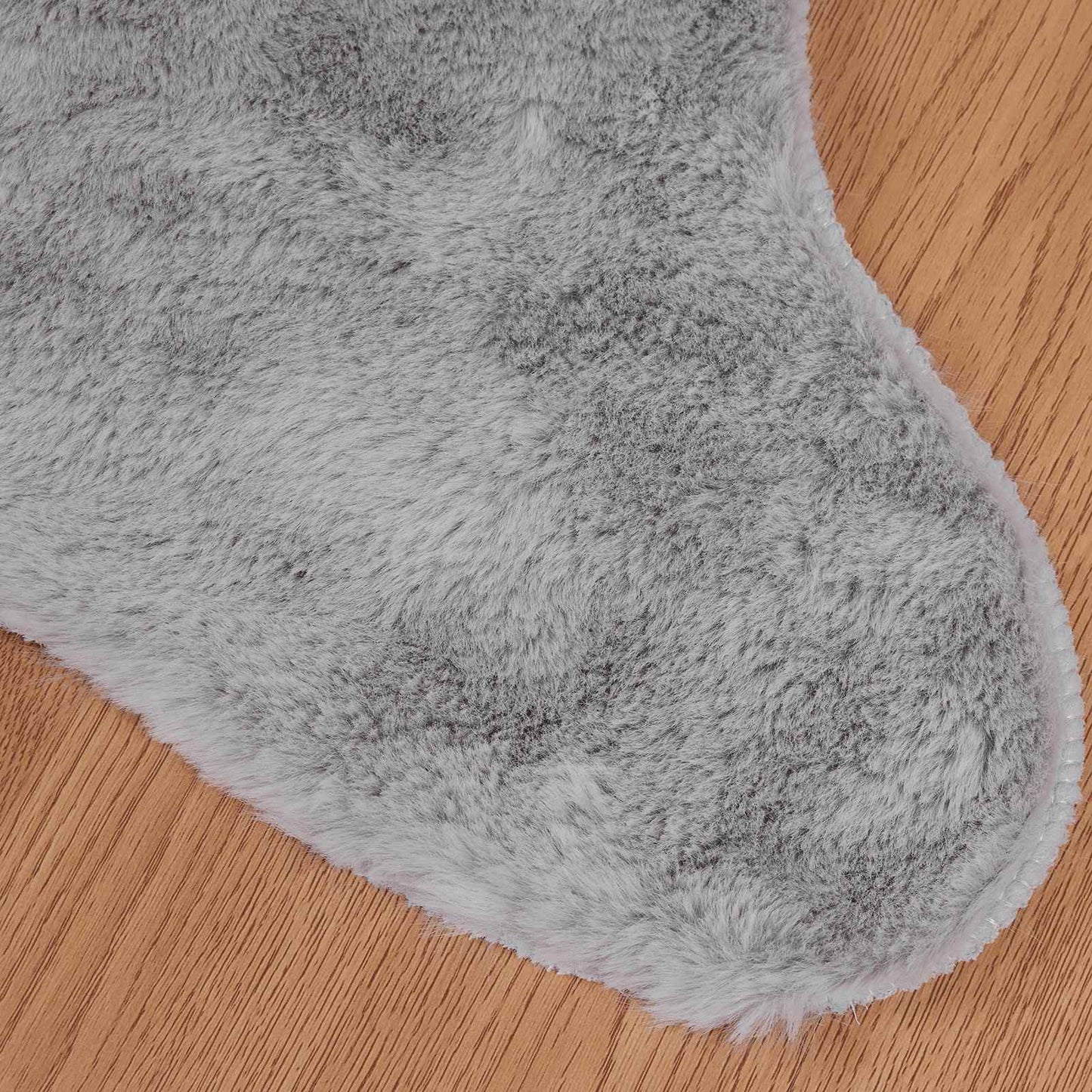 Anti-Slip Faux Rabbit Fur Rug OLITE Grey 80 x 120 cm Polyester