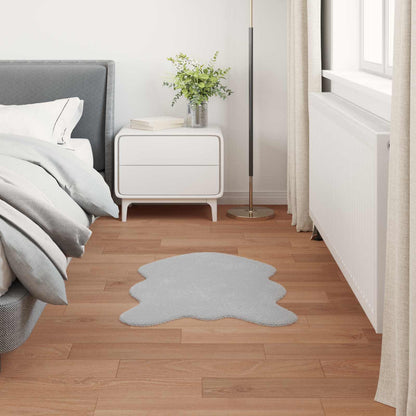 Anti-Slip Faux Rabbit Fur Rug OLITE Grey 80 x 120 cm Polyester