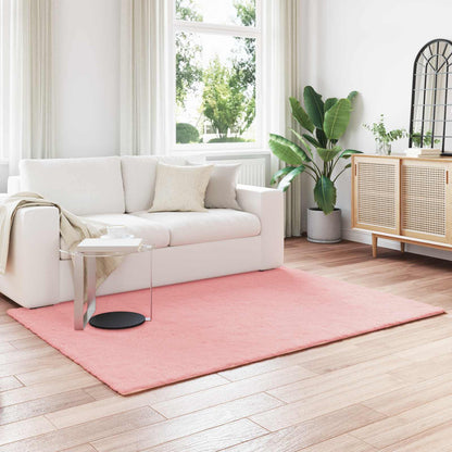 Anti-Slip Faux Rabbit Fur Rug OLITE Pink 160 x 230 cm Polyester