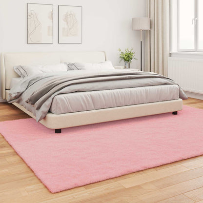Anti-Slip Faux Rabbit Fur Rug OLITE Pink 240 x 340 cm Polyester