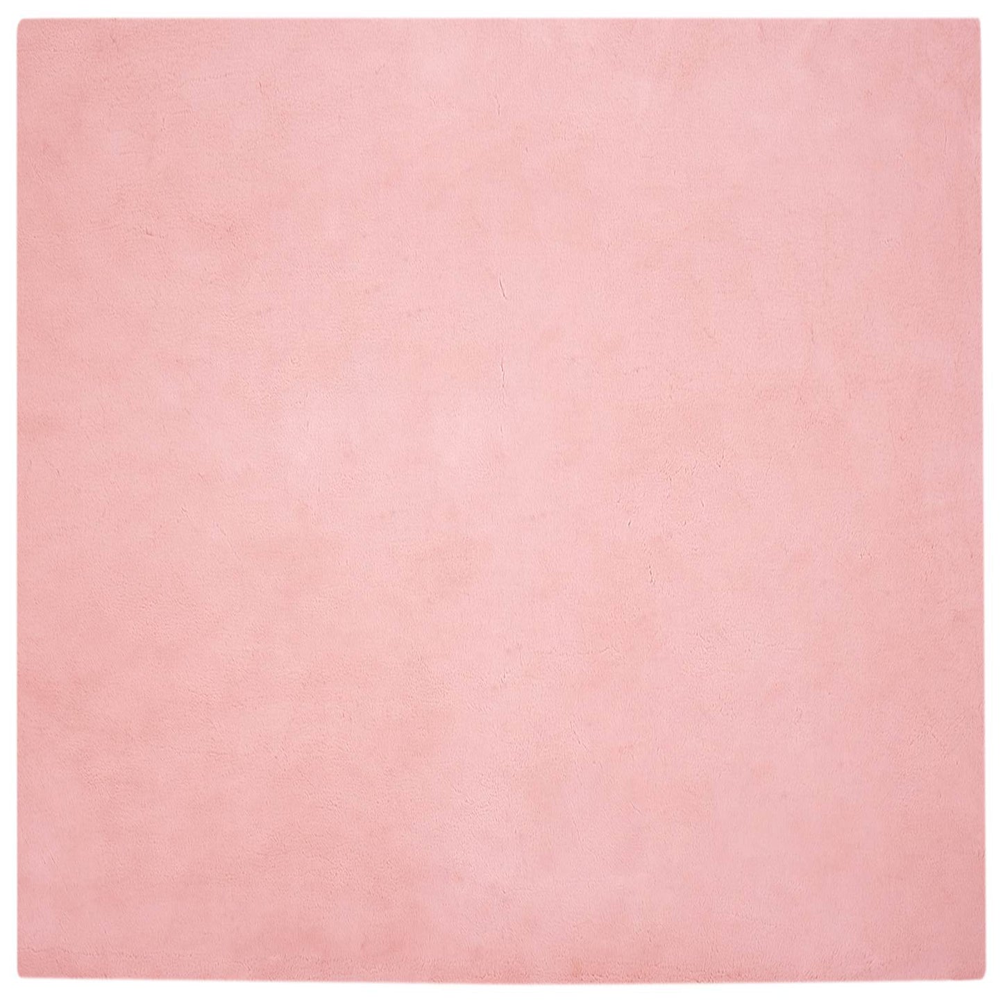 Anti-Slip Faux Rabbit Fur Rug OLITE Pink 120 x 120 cm Polyester