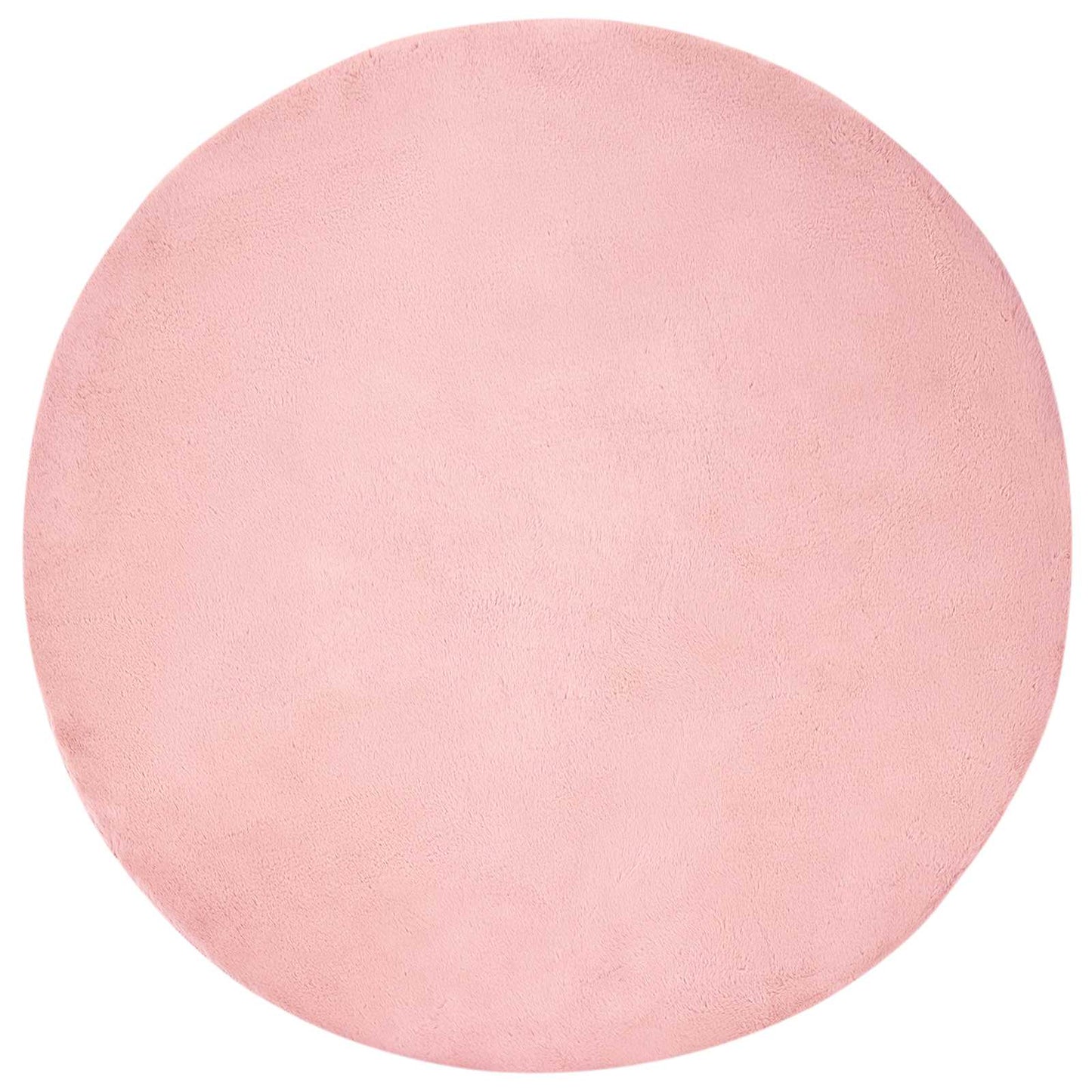 Anti-Slip Faux Rabbit Fur Rug OLITE Pink Ø 80 cm Polyester