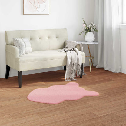 Anti-Slip Faux Rabbit Fur Rug OLITE Pink 80 x 120 cm Polyester