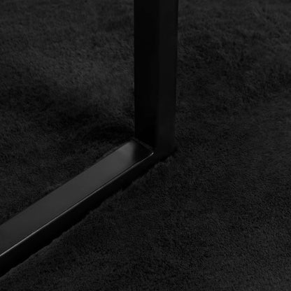 Anti-Slip Faux Rabbit Fur Rug OLITE Black 120 x 170 cm