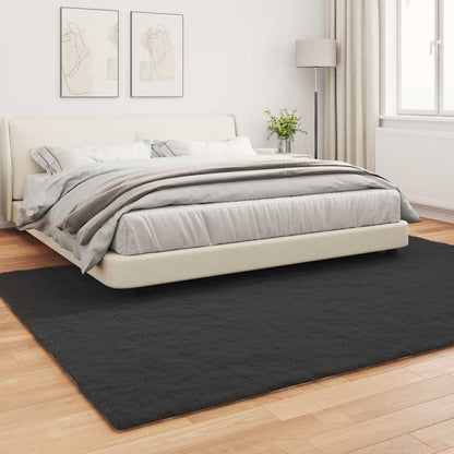 Anti-Slip Faux Rabbit Fur Rug OLITE Black 200 x 280 cm
