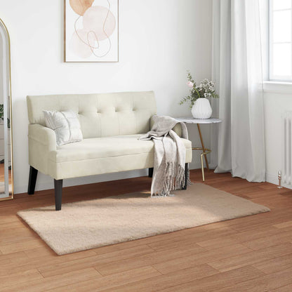 Anti-Slip Faux Rabbit Fur Rug OLITE Taupe 60 x 110 cm Polyester