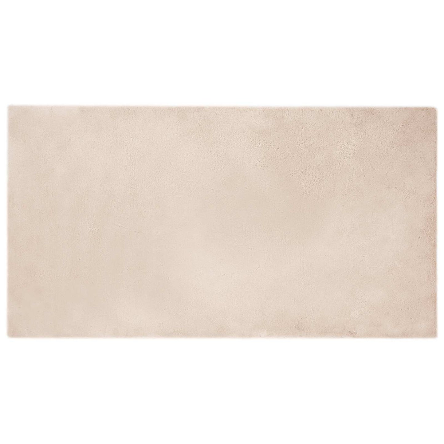 Anti-Slip Faux Rabbit Fur Rug OLITE Taupe 60 x 110 cm Polyester