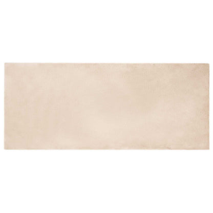 Anti-Slip Faux Rabbit Fur Rug OLITE Taupe 100 x 200 cm