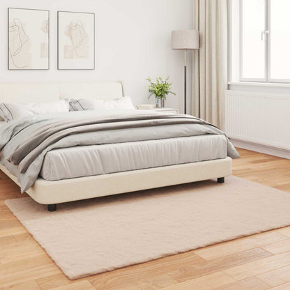 Anti-Slip Faux Rabbit Fur Rug OLITE Taupe 120 x 170 cm