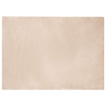 Anti-Slip Faux Rabbit Fur Rug OLITE Taupe 200 x 280 cm