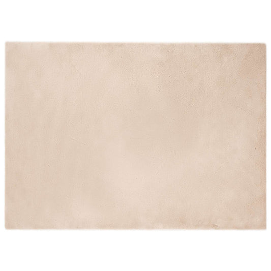 Anti-Slip Faux Rabbit Fur Rug OLITE Taupe 200 x 280 cm