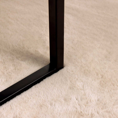 Anti-Slip Faux Rabbit Fur Rug OLITE Taupe 160 x 160 cm