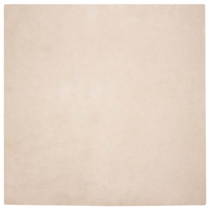 Anti-Slip Faux Rabbit Fur Rug OLITE Taupe 160 x 160 cm