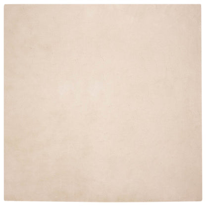 Anti-Slip Faux Rabbit Fur Rug OLITE Taupe 240 x 240 cm