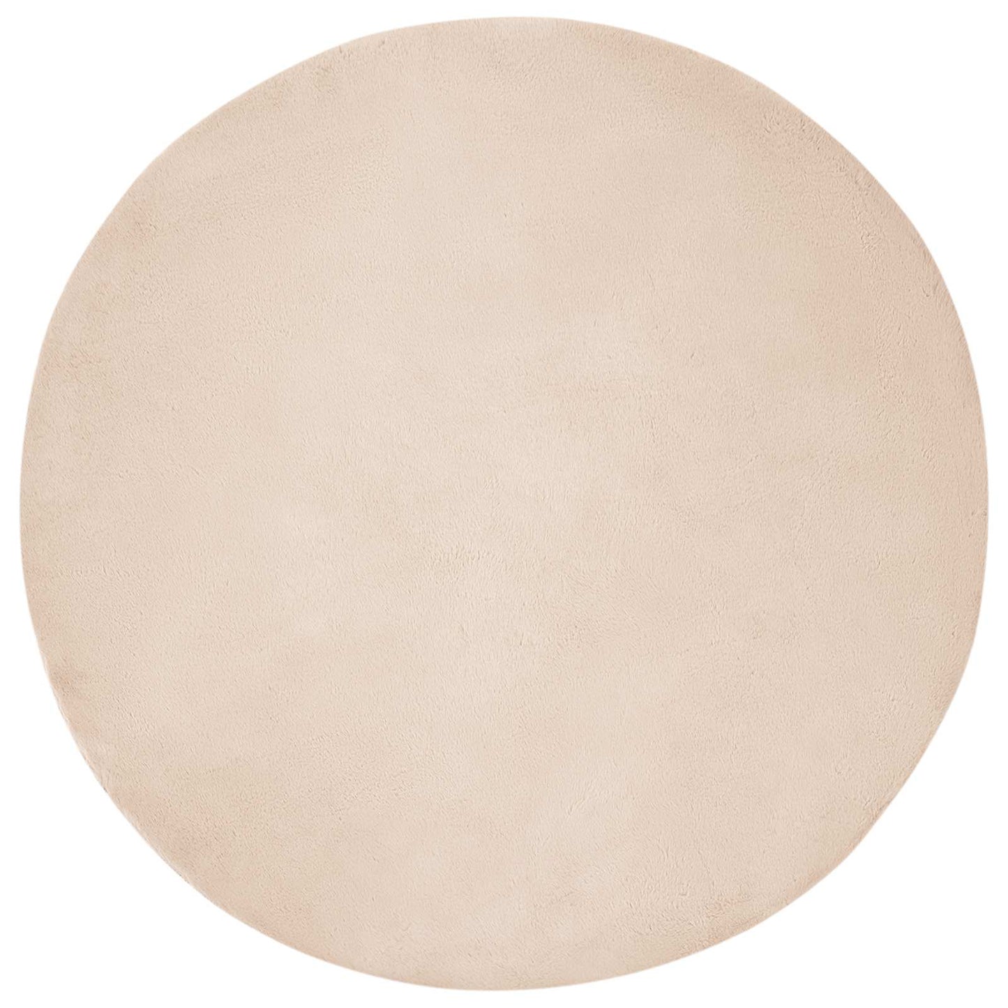 Anti-Slip Faux Rabbit Fur Rug OLITE Taupe Ø 200 cm Polyester