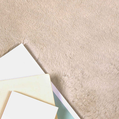 Anti-Slip Faux Rabbit Fur Rug OLITE Taupe 50 x 80 cm Polyester