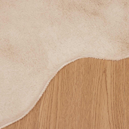 Anti-Slip Faux Rabbit Fur Rug OLITE Taupe 60 x 90 cm Polyester