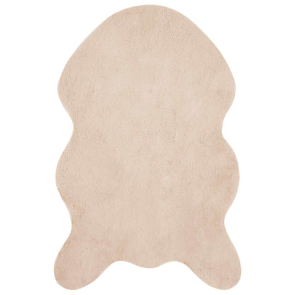 Anti-Slip Faux Rabbit Fur Rug OLITE Taupe 60 x 90 cm Polyester