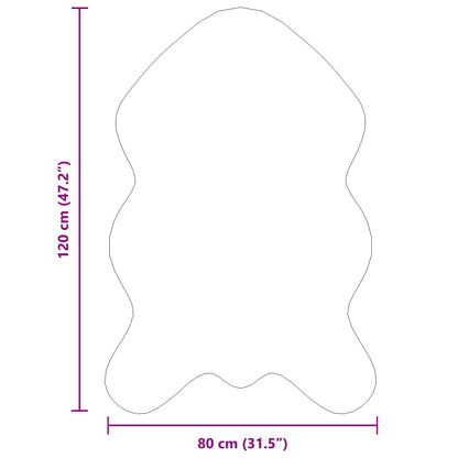 Anti-Slip Faux Rabbit Fur Rug OLITE Taupe 80 x 120 cm Polyester
