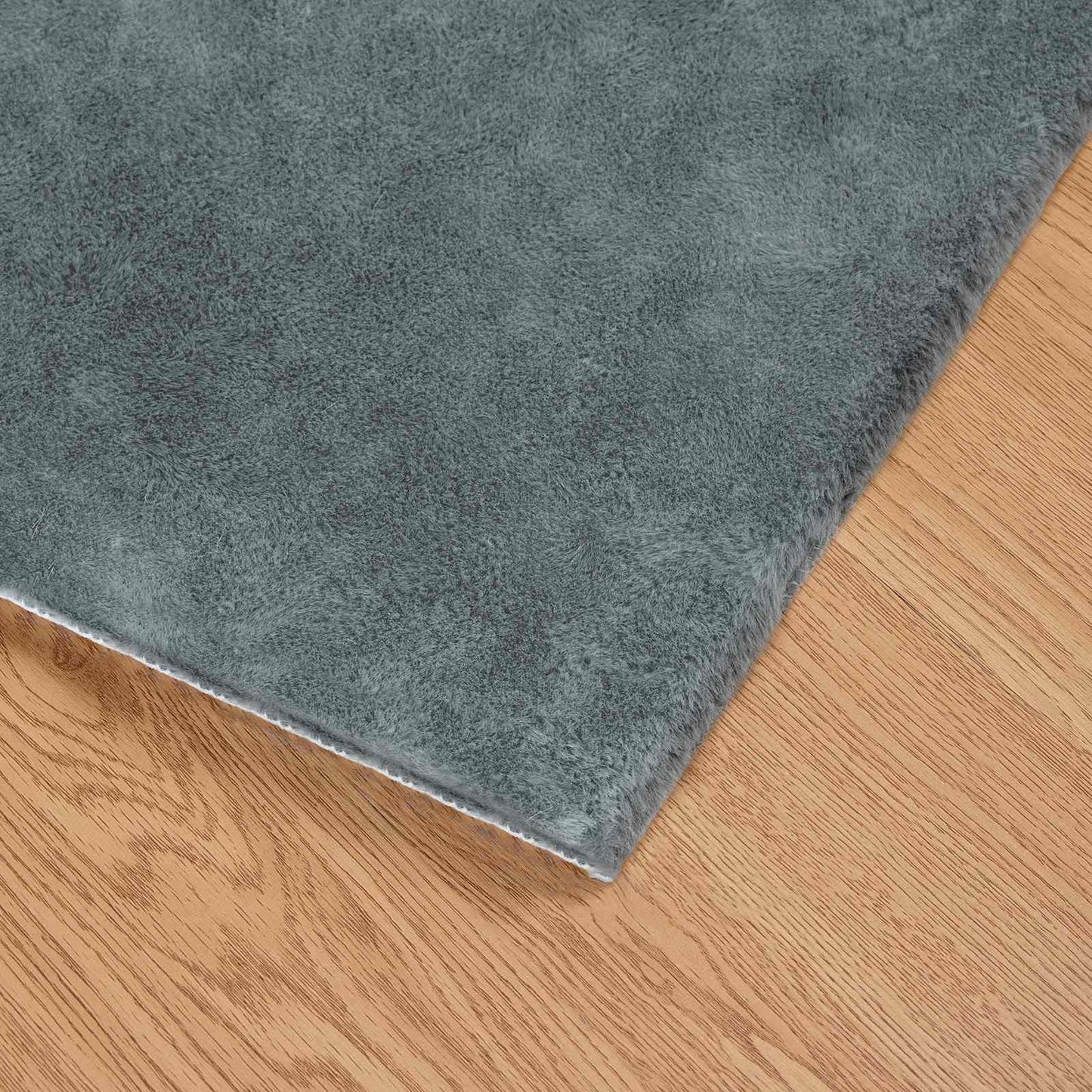 Anti-Slip Faux Rabbit Fur Rug OLITE Anthracite 100 x 200 cm