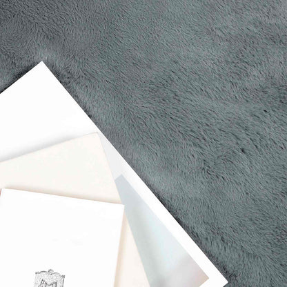 Anti-Slip Faux Rabbit Fur Rug OLITE Anthracite 100 x 200 cm