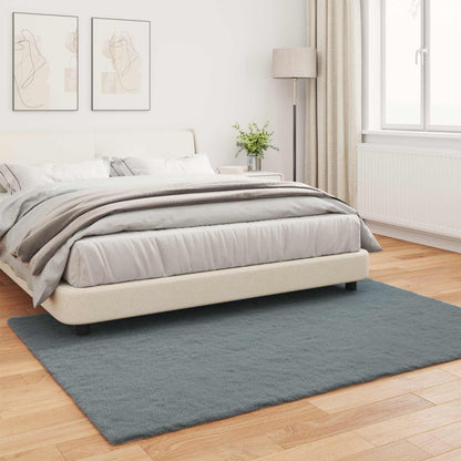 Anti-Slip Faux Rabbit Fur Rug OLITE Anthracite 140 x 200 cm