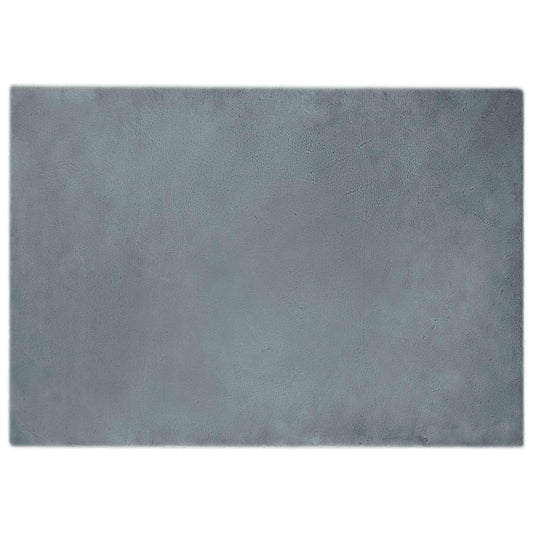 Anti-Slip Faux Rabbit Fur Rug OLITE Anthracite 140 x 200 cm