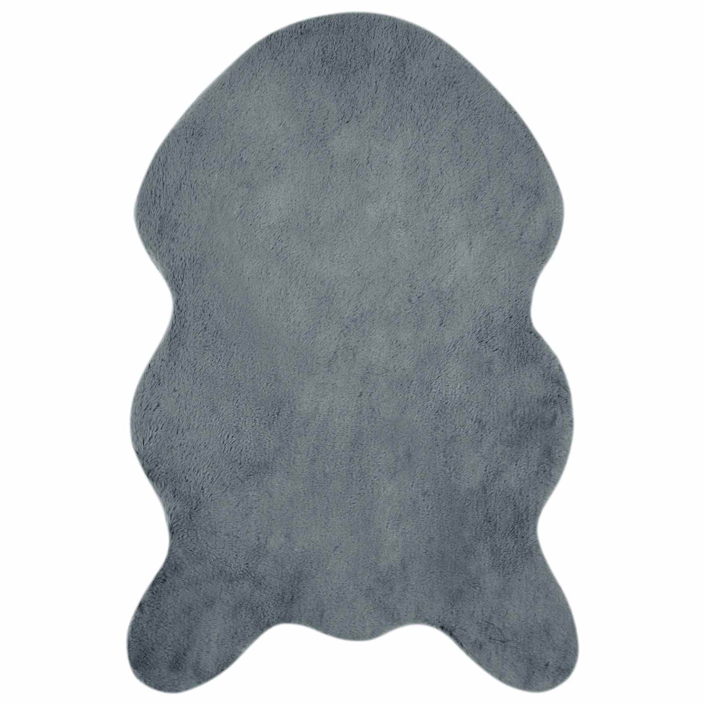 Anti-Slip Faux Rabbit Fur Rug OLITE Anthracite 50 x 80 cm