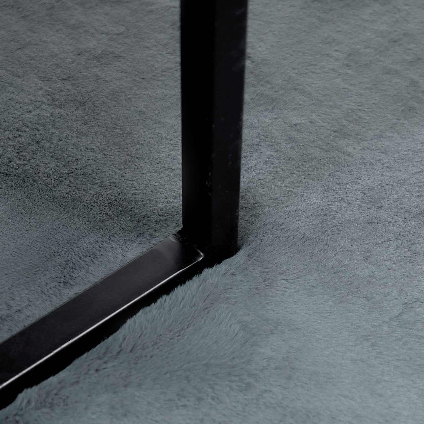 Anti-Slip Faux Rabbit Fur Rug OLITE Anthracite 60 x 90 cm