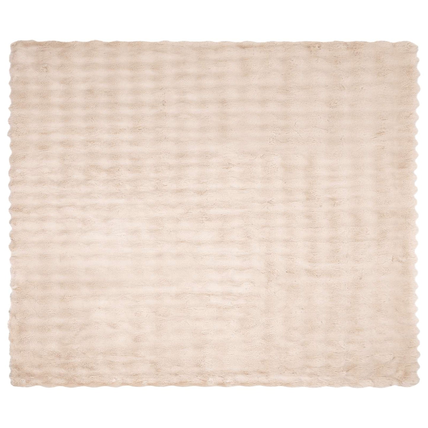Anti-Slip Faux Rabbit Fur Blanket Olite Beige 220 x 240 cm