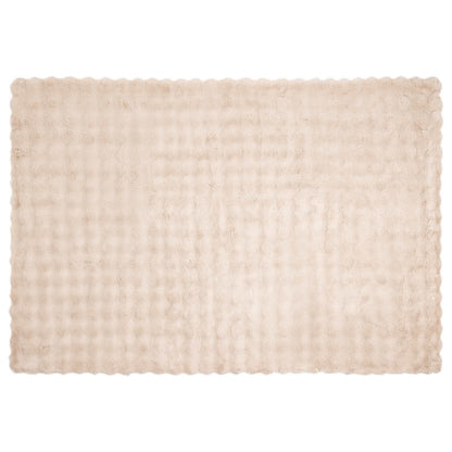 Anti-Slip Faux Rabbit Fur Blanket Olite 4 pcs Beige Polyester