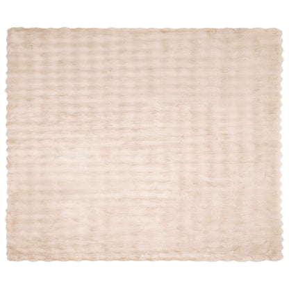 Anti-Slip Faux Rabbit Fur Blanket Olite 4 pcs Beige Polyester