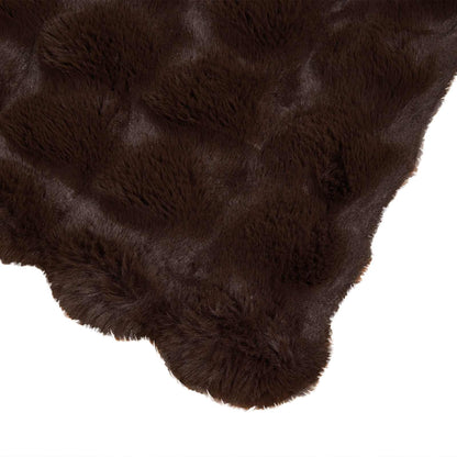 Anti-Slip Faux Rabbit Fur Blanket Olite Camel 150 x 220 cm