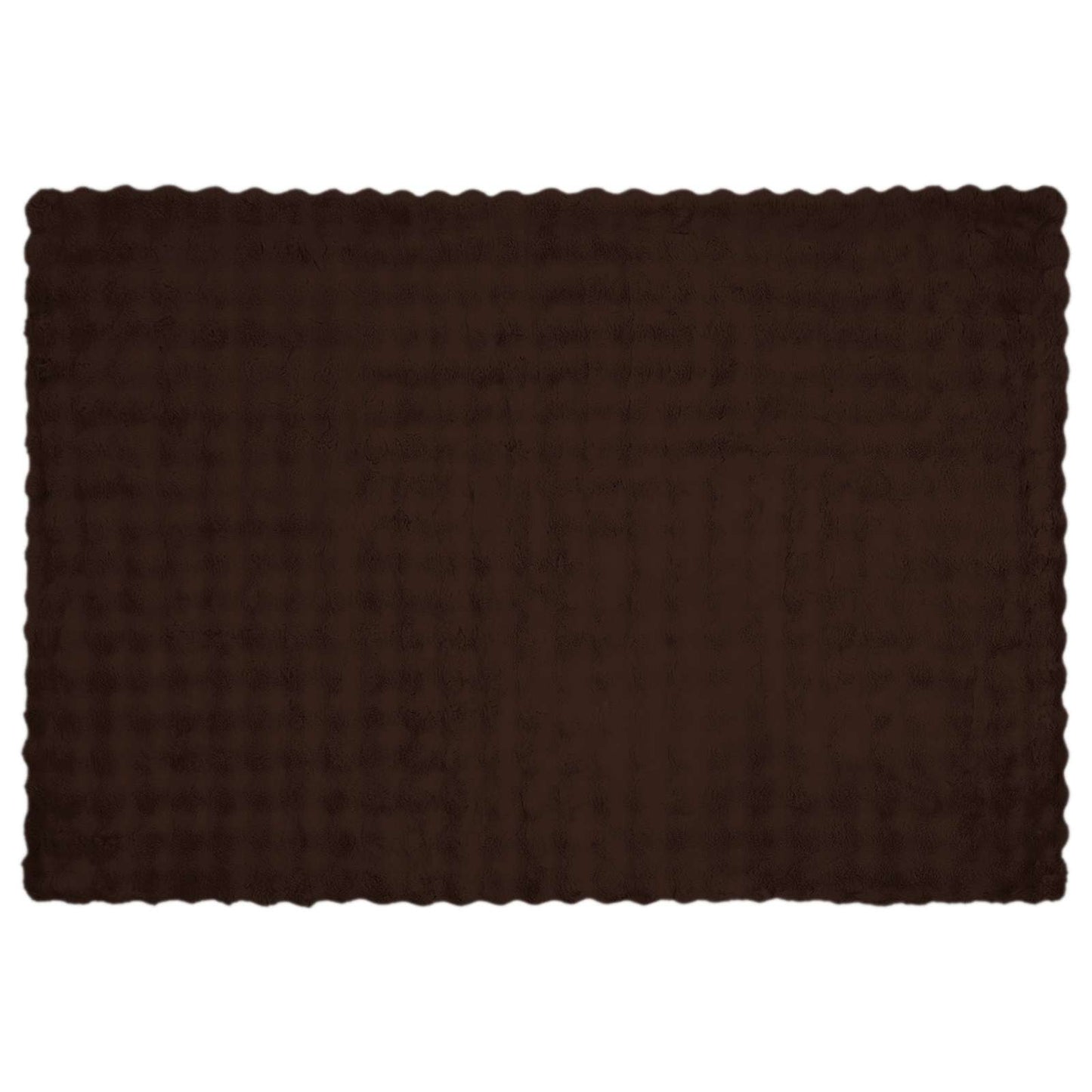 Anti-Slip Faux Rabbit Fur Blanket Olite Camel 220 x 240 cm