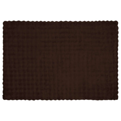 Anti-Slip Faux Rabbit Fur Blanket Olite Camel 220 x 240 cm