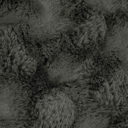 Anti-Slip Faux Rabbit Fur Blanket Olite 4 pcs Dark Grey
