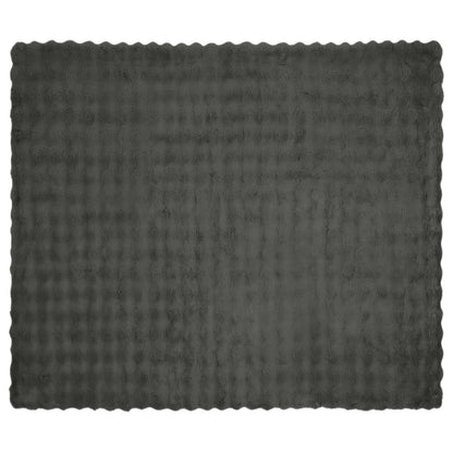 Anti-Slip Faux Rabbit Fur Blanket Olite 4 pcs Dark Grey