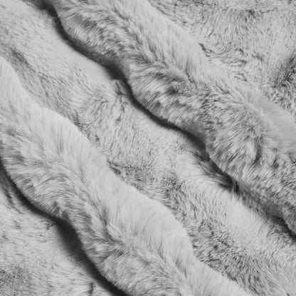 Anti-Slip Faux Rabbit Fur Blanket Olite Grey 150 x 220 cm