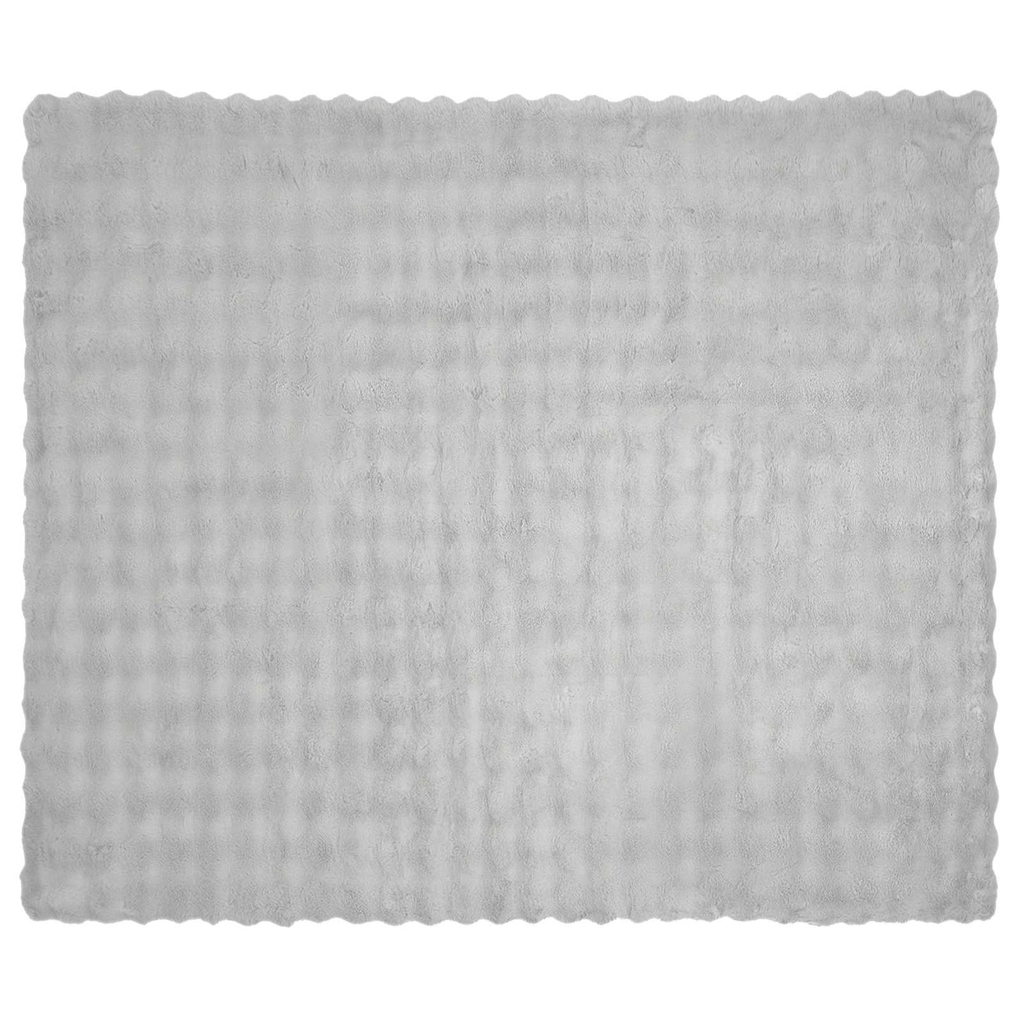 Anti-Slip Faux Rabbit Fur Blanket Olite Grey 220 x 240 cm