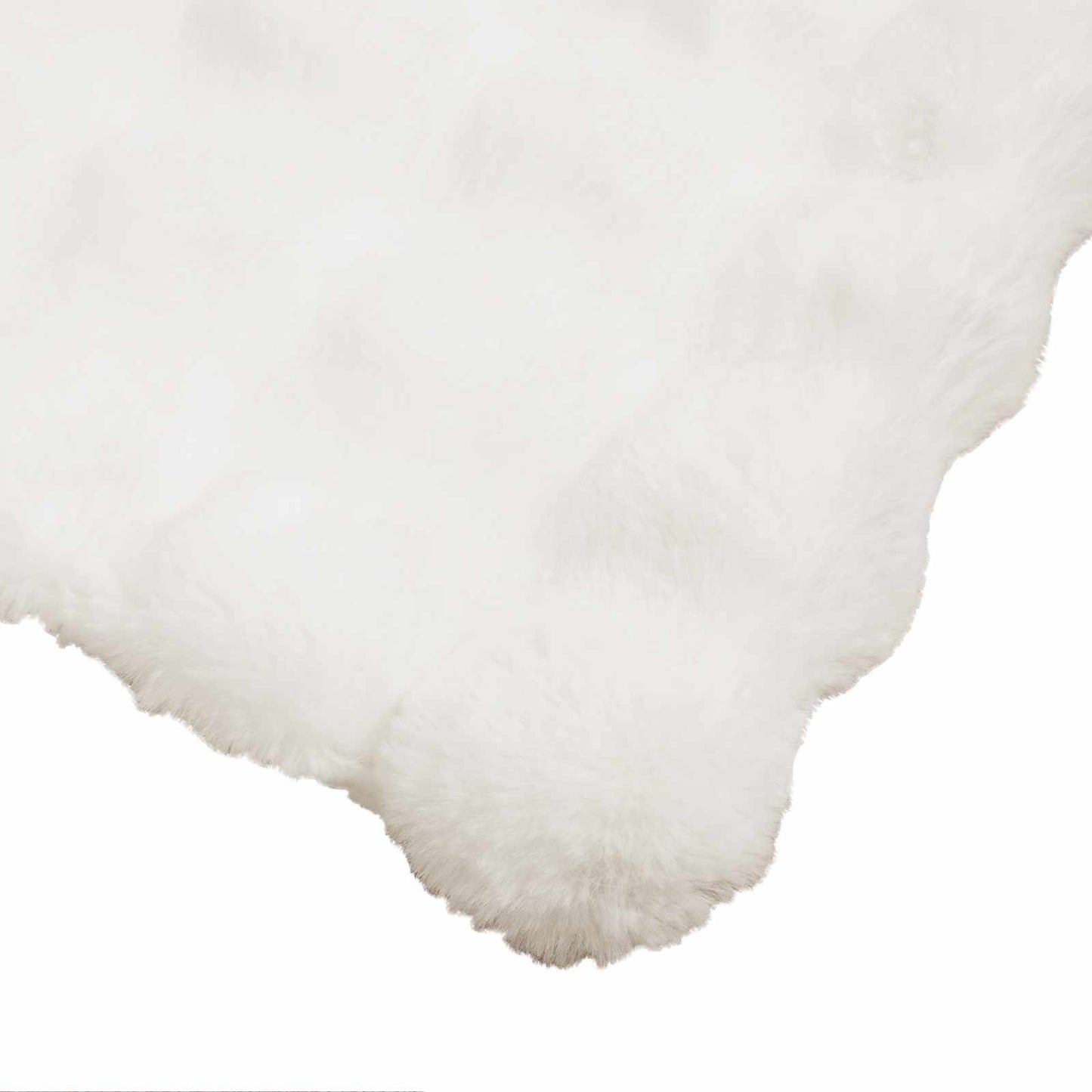 Anti-Slip Faux Rabbit Fur Blanket Olite White 130 x 150 cm