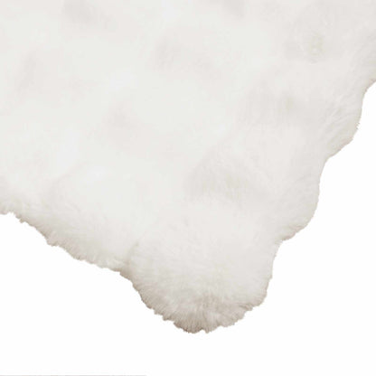 Anti-Slip Faux Rabbit Fur Blanket Olite White 220 x 240 cm