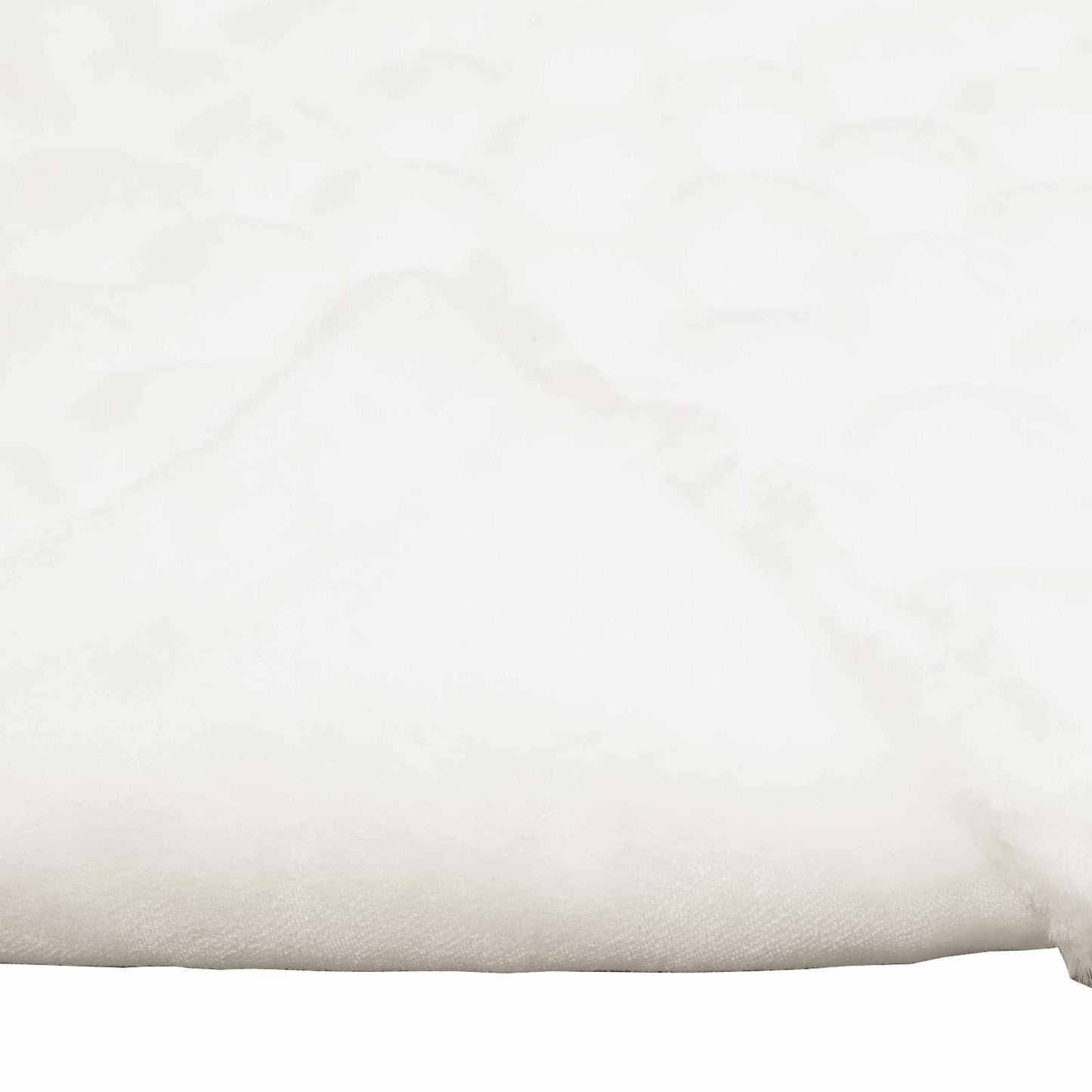 Anti-Slip Faux Rabbit Fur Blanket Olite 4 pcs White Polyester