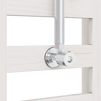 Outdoor Shower 223 cm Solid Pine Wood and Stainless Steel White