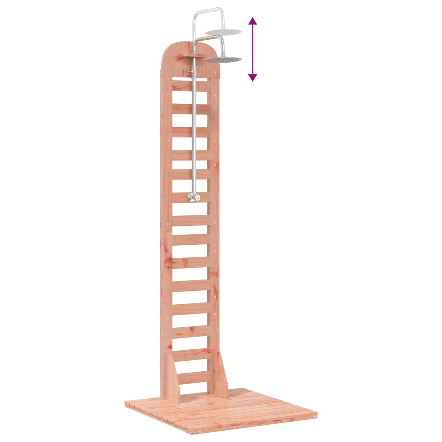 Outdoor Shower 223 cm Solid Douglas Wood and Stainless Steel